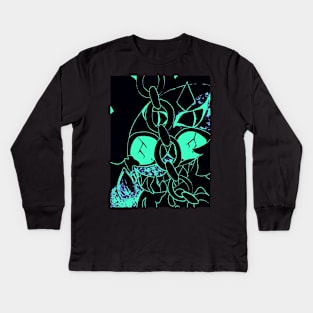 Malachite (black) Kids Long Sleeve T-Shirt